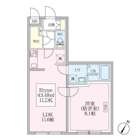 防音マンションスカイラシクラス平和台(1LDK/4階)の間取り写真