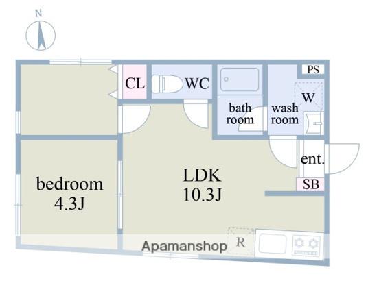 DOLCI中野富士見町(2LDK/4階)の間取り写真