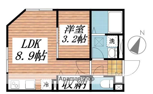 エクウス中村橋(1LDK/2階)の間取り写真