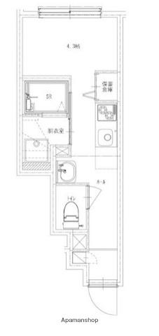 ソルナクレイシア荻窪Ⅲ(ワンルーム/1階)の間取り写真