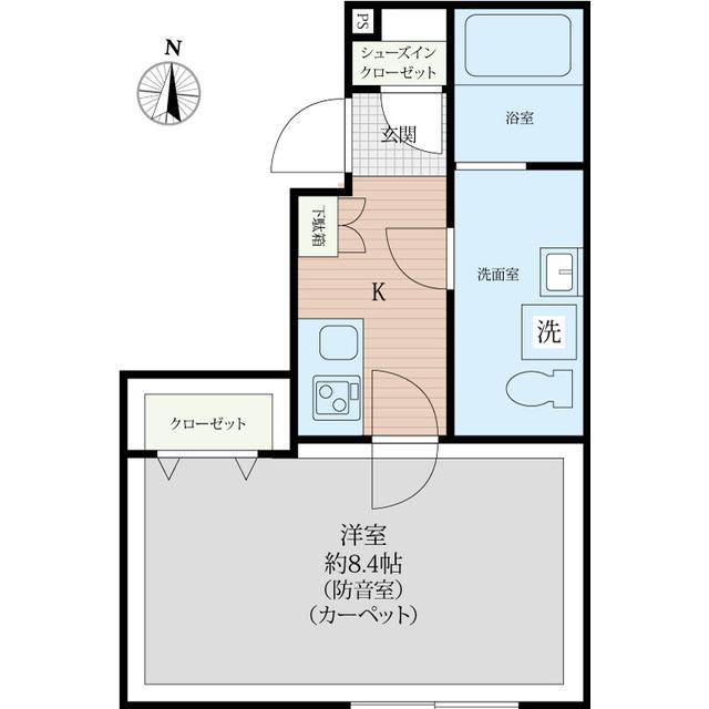 ラシクラス上板橋(1K/3階)の間取り写真