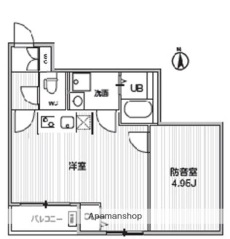 TS CUORE MUSE 落合(ワンルーム/3階)の間取り写真