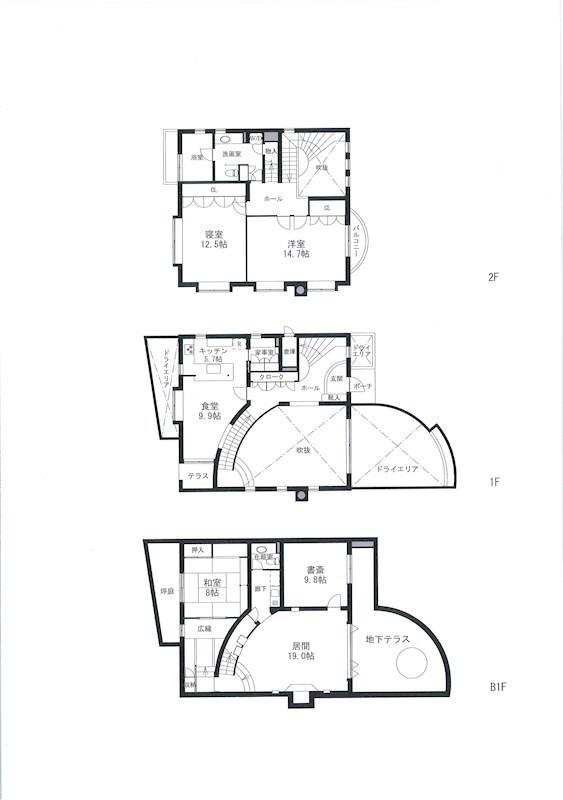 小田急電鉄小田原線 梅ケ丘駅 徒歩8分 2階建 築27年(4LDK)の間取り写真