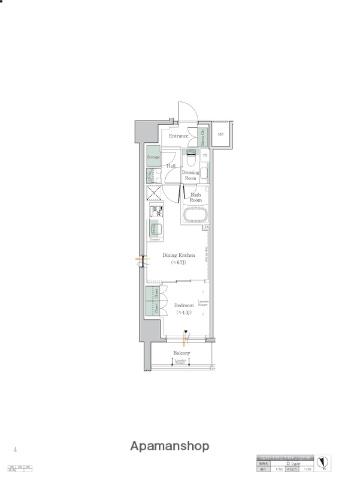 ワンルーフレジデンス中野(1DK/3階)の間取り写真