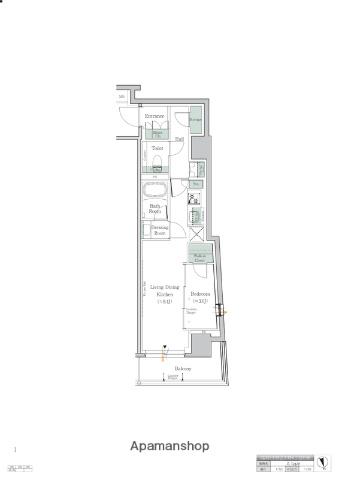 ワンルーフレジデンス中野(1LDK/3階)の間取り写真