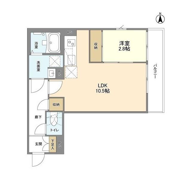 ウェルスクエア新中野Ⅱ(1LDK/3階)の間取り写真