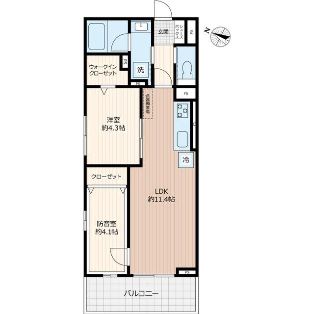 LIBERTE井草(2LDK/2階)の間取り写真