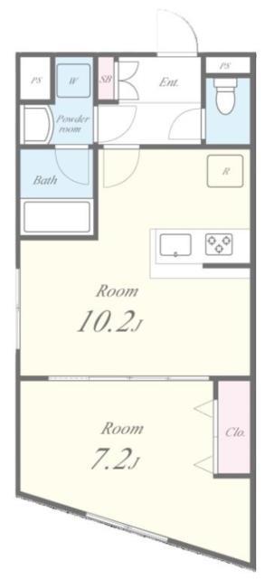RESIDENCE KOENJI SQUAREレジデンスコウエ(1LDK/1階)の間取り写真