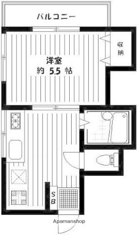 フォレスト(1K/2階)の間取り写真