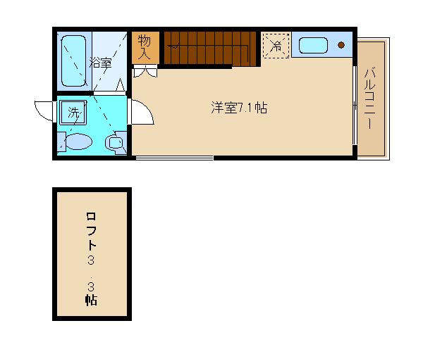 SEBO SEBO高田(ワンルーム/2階)の間取り写真