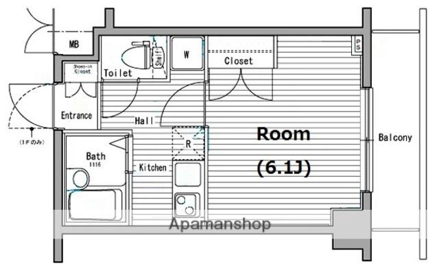 ガラ・ステージ田園調布(1K/1階)の間取り写真