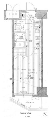 メインステージ五反田駅前(1K/10階)の間取り写真
