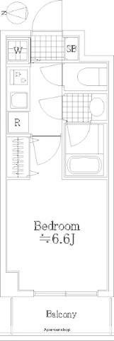 セントパレス大鳥居(1K/4階)の間取り写真