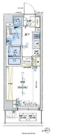 ブライズ品川大井(1K/3階)の間取り写真