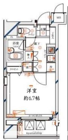 ガリシア銀座イースト 7階階 間取り