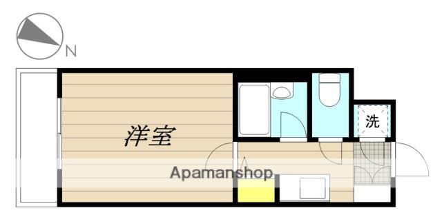 サンテミリオン旗の台(1K/8階)の間取り写真