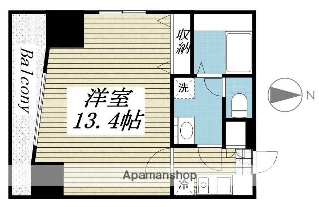 メゾン・ド・ヴィレ芝大門(ワンルーム/4階)の間取り写真