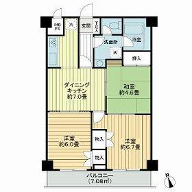 秀和大森レジデンス(3DK/4階)の間取り写真