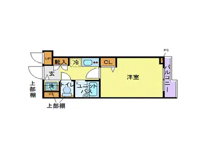 トーシンフェニックス牛込神楽坂(1K/3階)の間取り写真