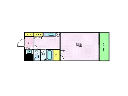パレステュディオ新宿パークサイド(1K/3階)の間取り写真