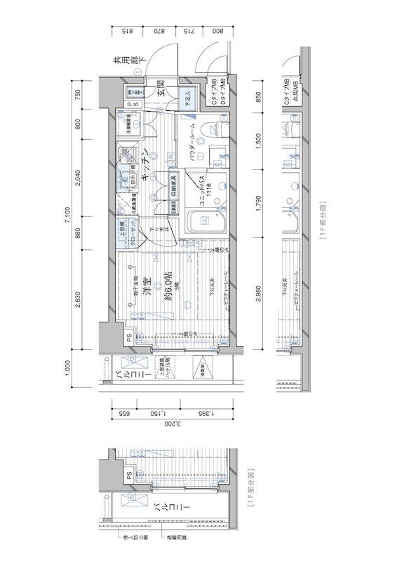 メインステージ大森北2(1K/4階)の間取り写真
