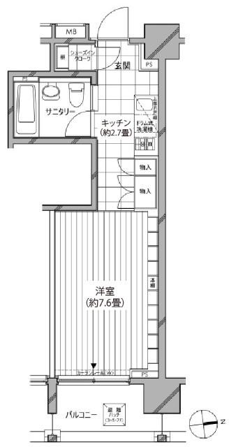 カスタリア麻布十番七面坂 8階階 間取り