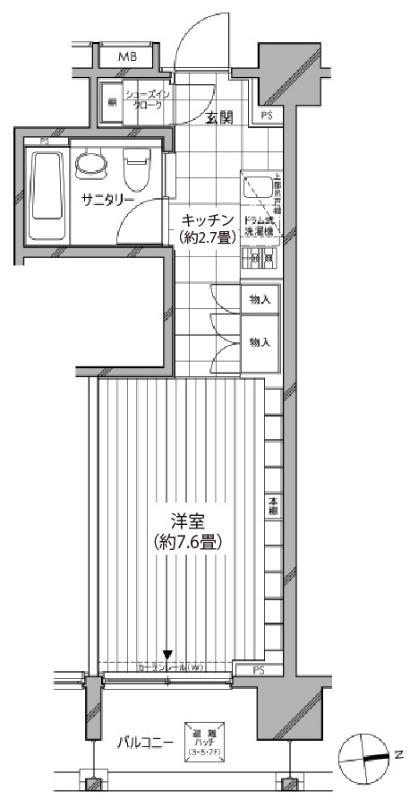 カスタリア麻布十番七面坂 6階階 間取り