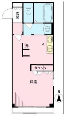 栄マンション(ワンルーム/1階)の間取り写真