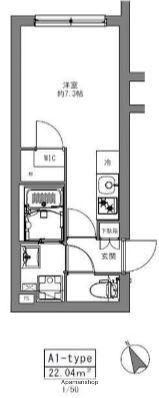LEGALAND大森山王(1K/3階)の間取り写真