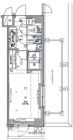 パティーナ蒲田南(1K/6階)の間取り写真