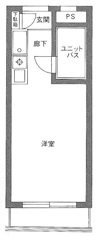 メインステージ目黒(ワンルーム/3階)の間取り写真