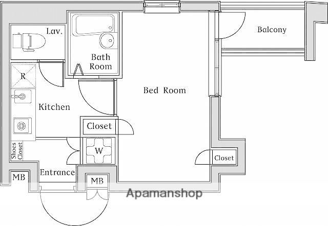 FORTISⅡ(1K/3階)の間取り写真