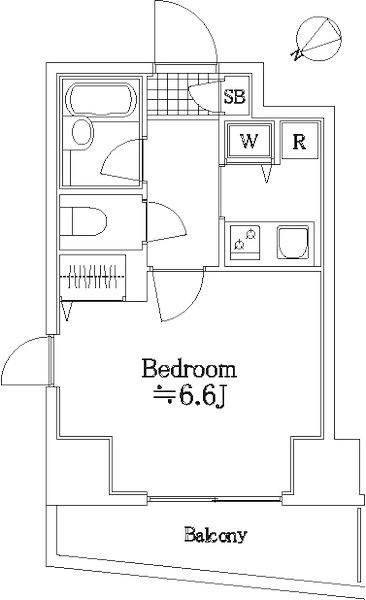 パレステュディオ五反田(1K/11階)の間取り写真