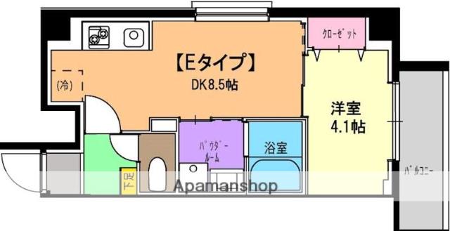 パラシオテルマス池上(1DK/1階)の間取り写真