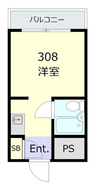 ユースフル祐天寺NO1(ワンルーム/3階)の間取り写真