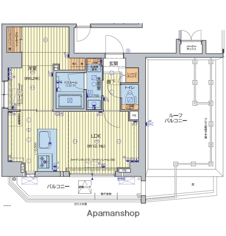 レオンコンフォート池田山(1LDK/14階)の間取り写真