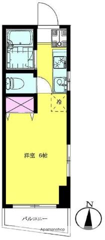 グランデ・スズキ(1K/3階)の間取り写真