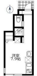 ソルナクレイシア西馬込(ワンルーム/1階)の間取り写真