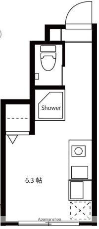 ソルナクレイシア西馬込(ワンルーム/1階)の間取り写真