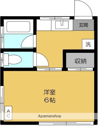 ヴィラコート久が原(1DK/2階)の間取り写真