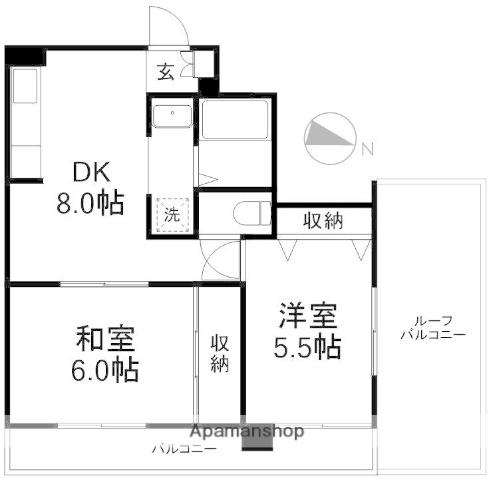 ドミール洗足池 4階階 間取り