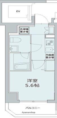 ハーモニーレジデンス品川ウエスト(1K/6階)の間取り写真