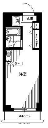 寿ビレッジ(ワンルーム/2階)の間取り写真
