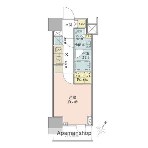 ザ・パークワンズ品川戸越(1K/4階)の間取り写真
