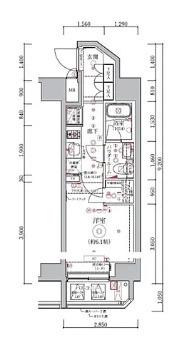 アルテシモ ピトレ(1K/2階)の間取り写真