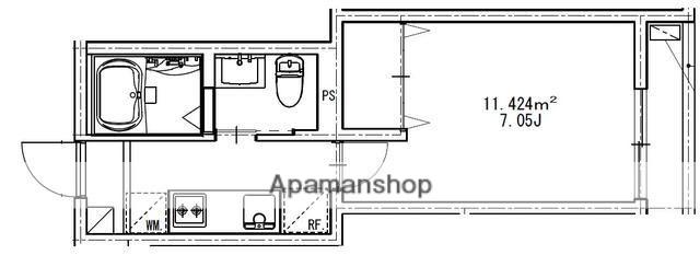 NOZOMIO田園調布本町(1K/1階)の間取り写真