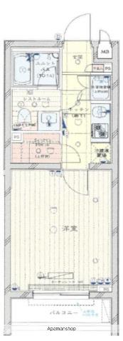 ルーブル中馬込弐番館(1K/1階)の間取り写真