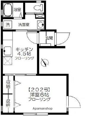 HALE KEA LAULEA(1DK/2階)の間取り写真