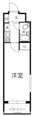 クレッセント中馬込(1K/4階)の間取り写真