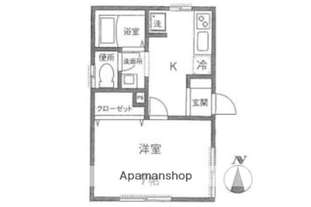 フランジュール中馬込(1K/2階)の間取り写真